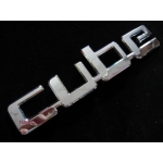 LOGO Cube FOR ALL CAR MODELS CHOME  โลโก้ติดรถยนต์ Cube คิ้ว